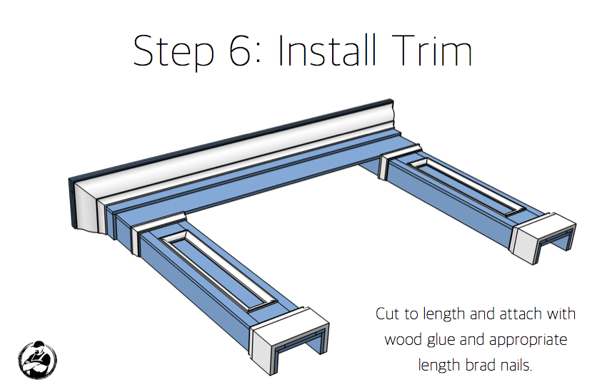 DIY Faux Fireplace Mantel Surround Plans - Step 6