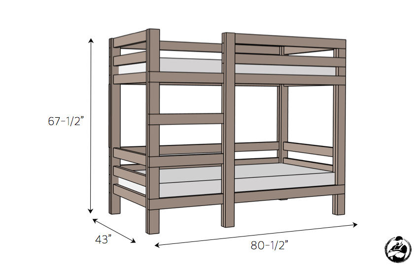 diy twin bunk bed