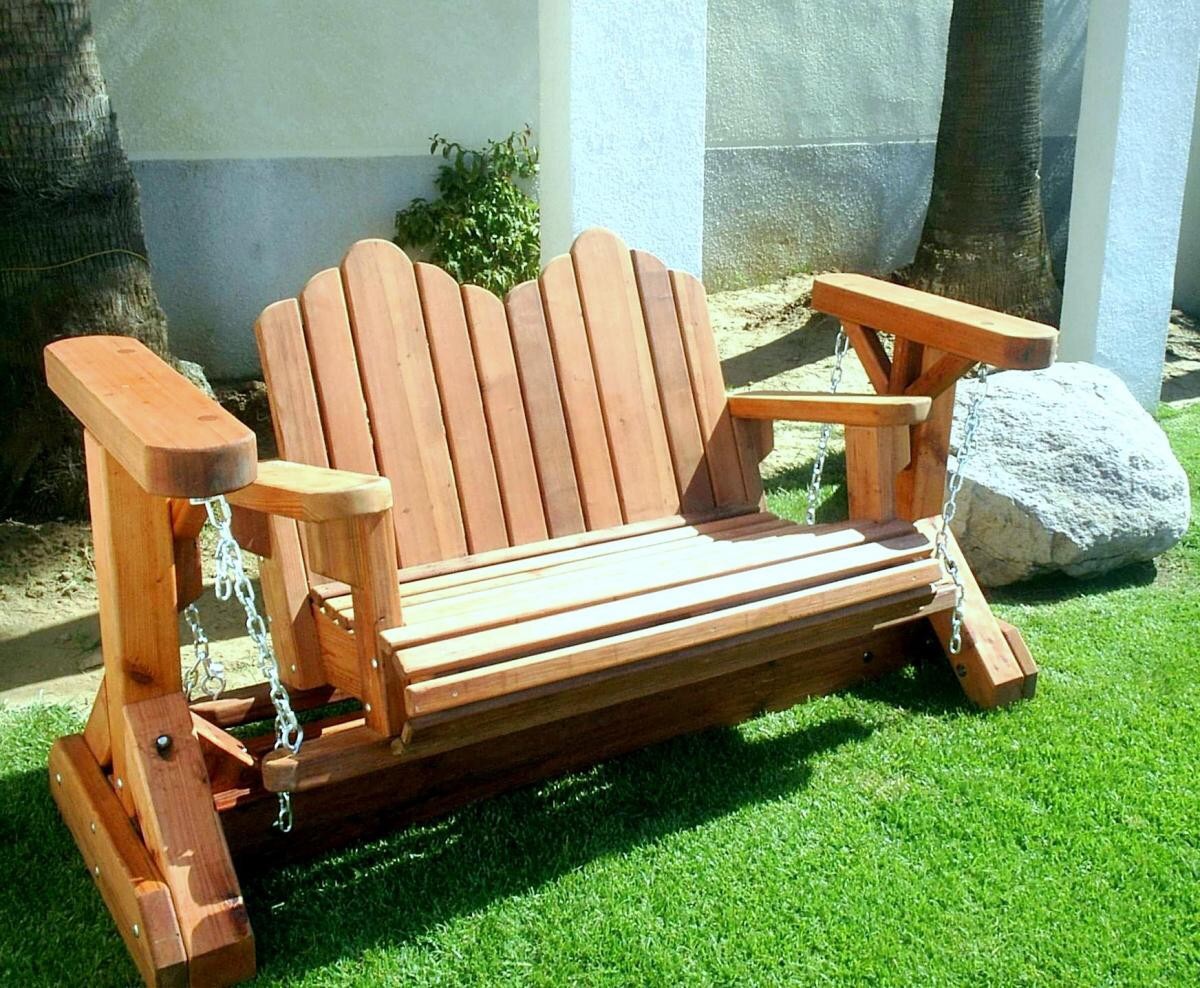 adirondack swing bench