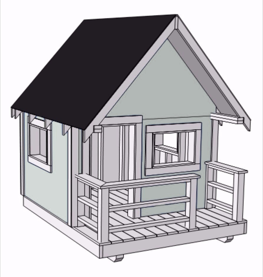 Деревянный домик для детей своими руками чертежи и размеры