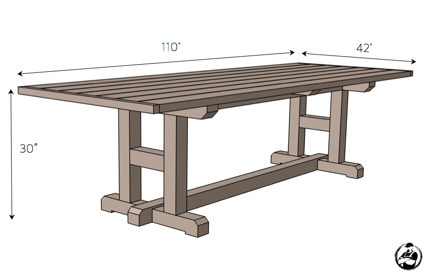 H Leg Dining Table Rogue Engineer, 12 Person Outdoor Dining Table Diy