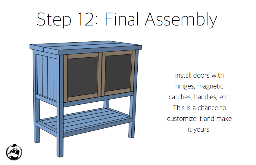 DIY Bar Cabinet Plans - Step 12