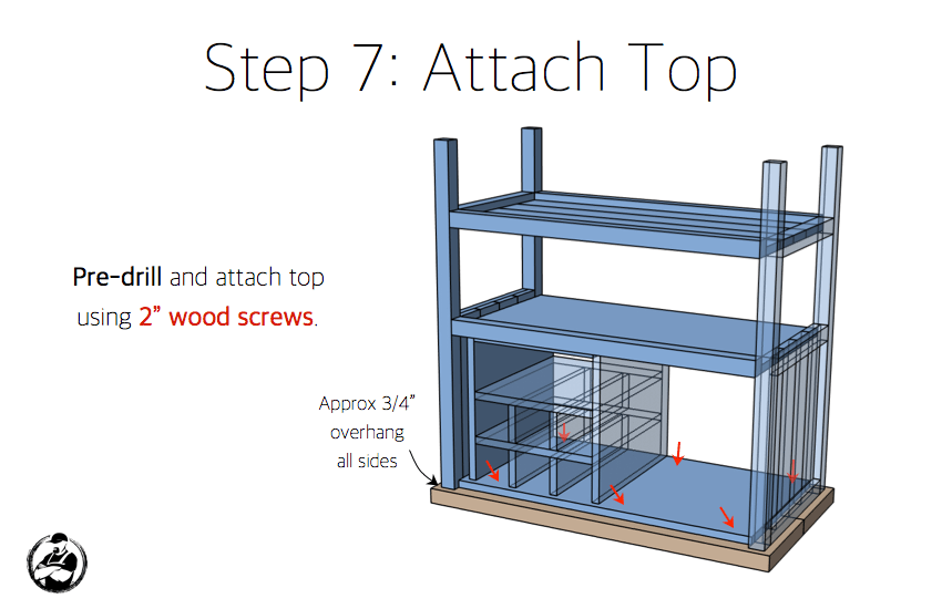 DIY Bar Cabinet Plans - Step 7