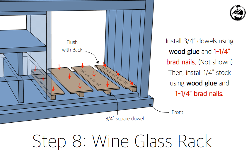 DIY Bar Cabinet Plans - Step 8