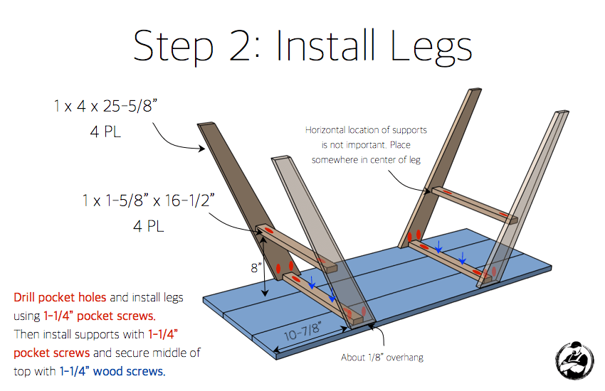 DIY Mid Century Modern Media Console Plans - Step 2