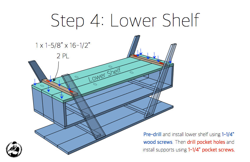 DIY Mid Century Modern Media Console Plans - Step 4