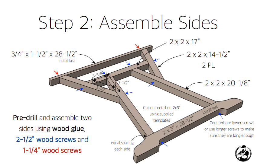 DIY Truss Desk Plans - Step 2