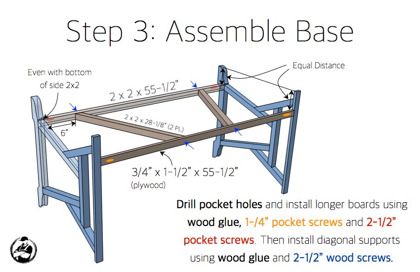 DIY Truss Desk Plans - Step 3