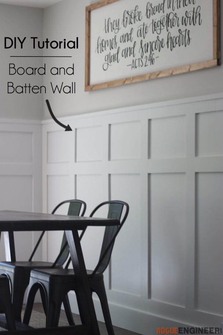 Board and Batten Wainscoting - Full Tutorial and Video - Rogue Engineer