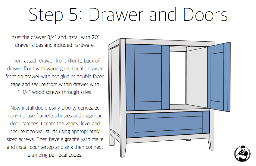 Printable Plans For Bathroom Vanity