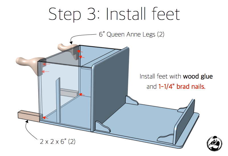 Step 3: Install Feet