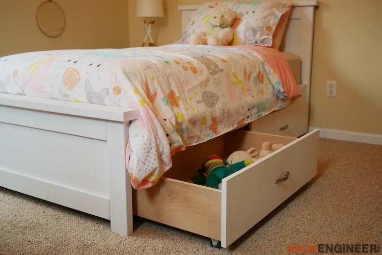 Twin Storage Bed Rogue Engineer, Diy Twin Bed With Drawers Underneath