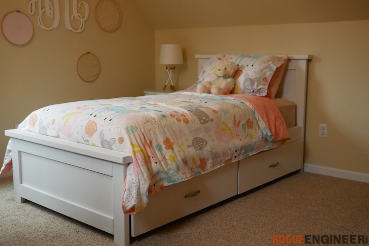 Twin Storage Bed Rogue Engineer, Homemade Twin Bed Frame Ideas