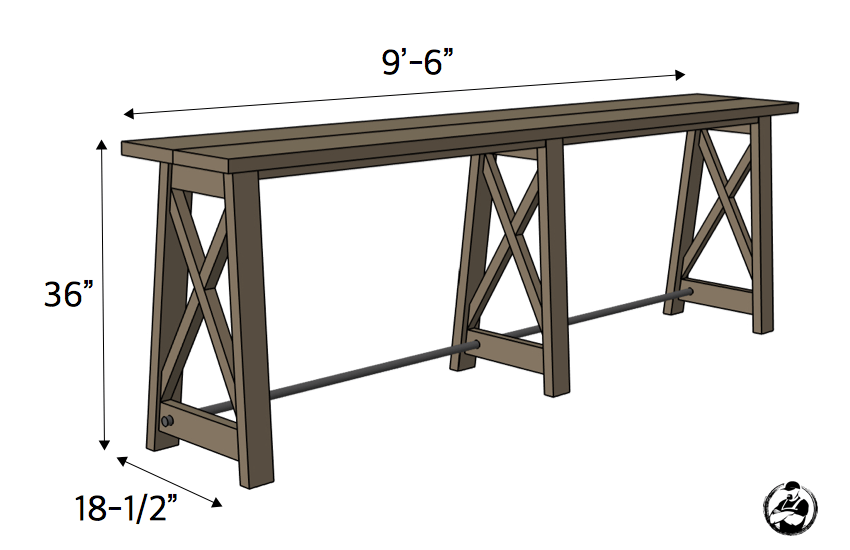 diy bar table behind couch