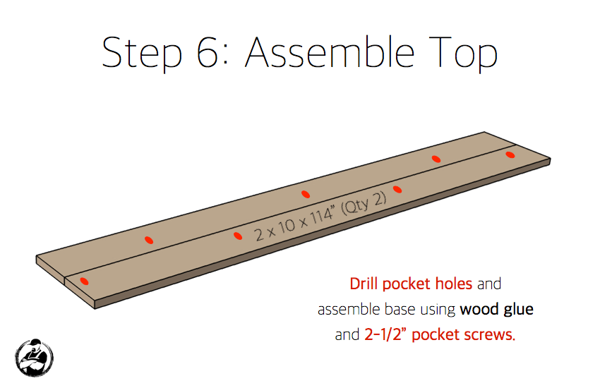 DIY Bar Top Console Table Plans Step 6