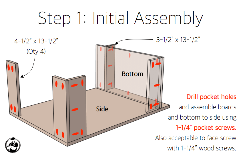 DIY 27in Sink Base Cabinet Carcass (Frameless) 