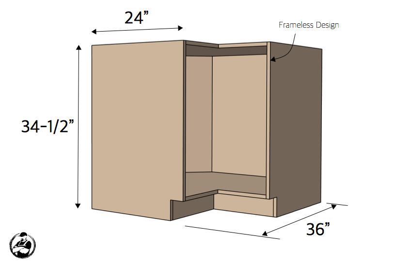 DIY 36in Lazy Susan Plans Dimensions