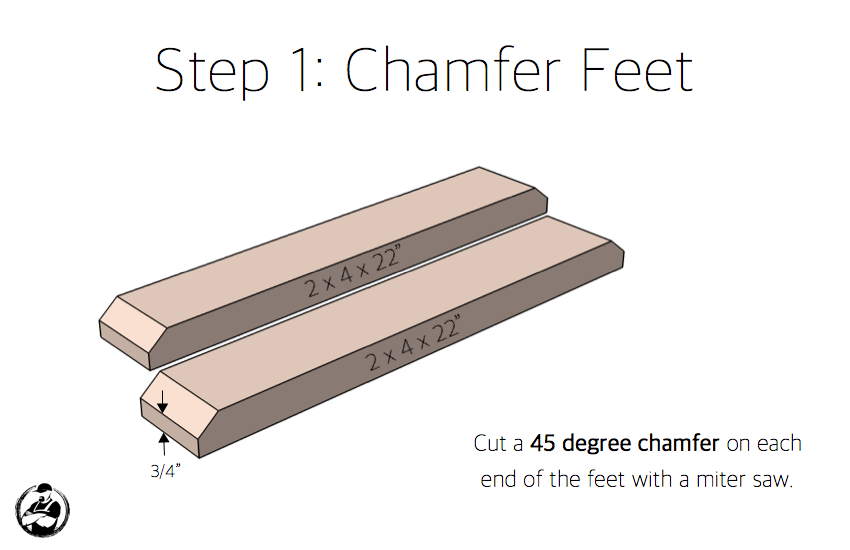 DIY X Leg Coffee Table with Shelf Plans Step 1