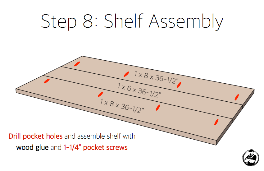 DIY X Leg Coffee Table with Shelf Plans Step 8