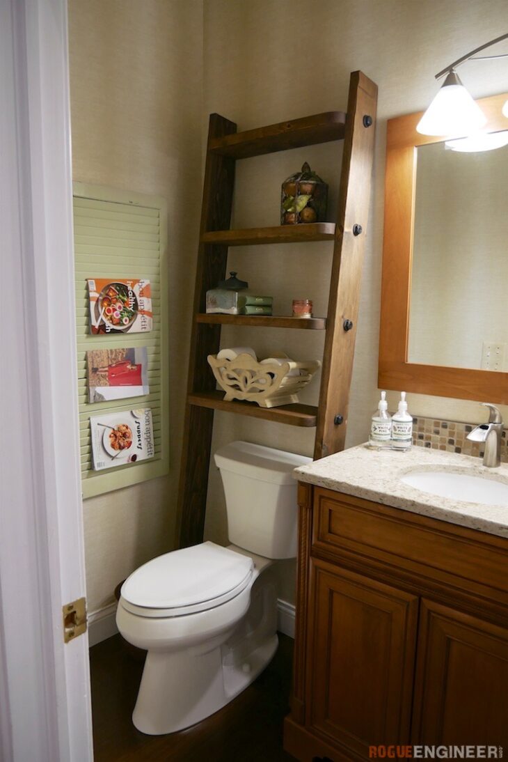Leaning Bathroom Shelf » Rogue Engineer