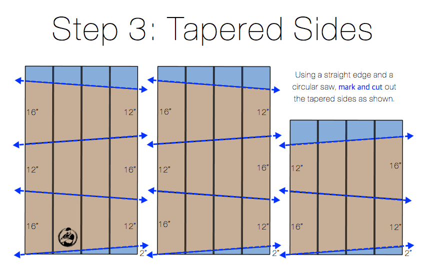 DIY Modern Tall Tapered Planter Plans Step 3