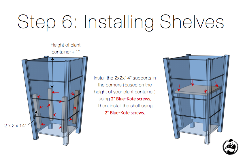 DIY Modern Tall Tapered Planter Plans Step 6