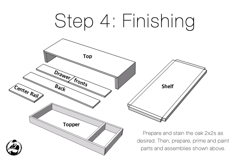 DIY Modern Changing Table Plans Step 4