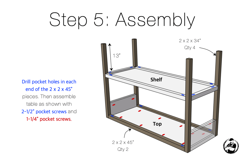 DIY Modern Changing Table Plans Step 5