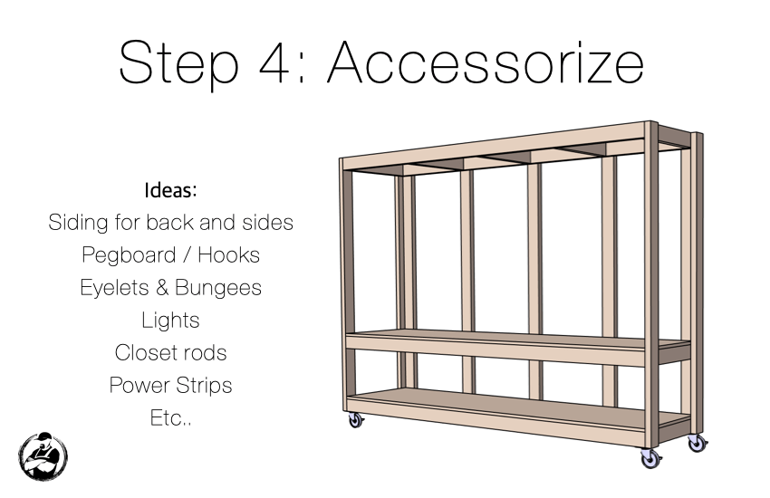 DIY Rolling Storage Shelves for the Garage