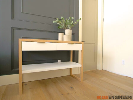 DIY Modern Console Table Plans Rogue Engineer 1