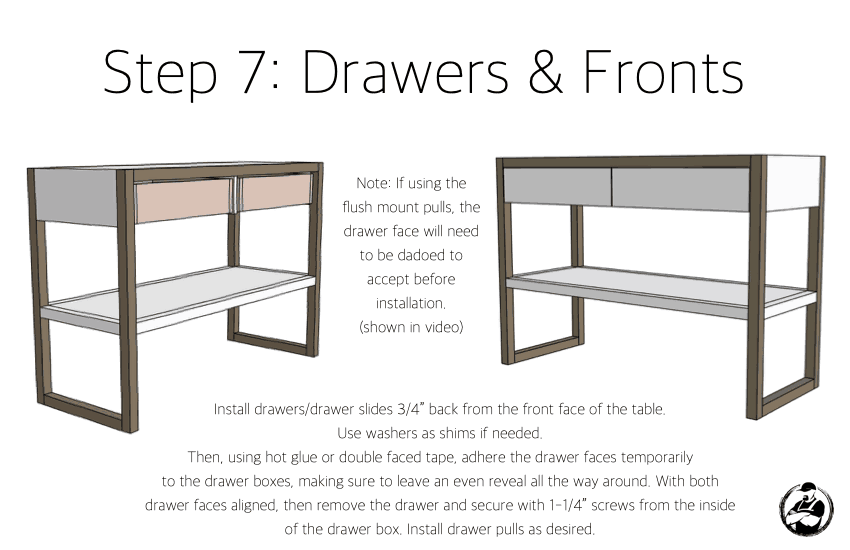 DIY Modern Console Table Plans Step 7