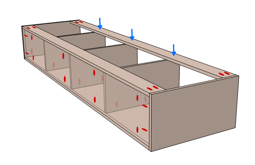 How to build a mud room bench Base