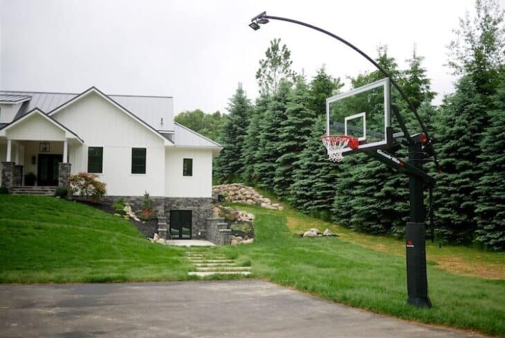 In ground shop basketball goal