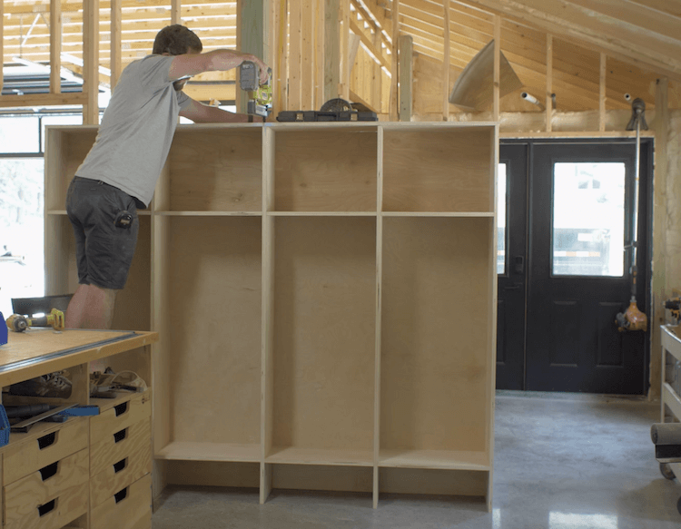 How to Build Mudroom Lockers 9