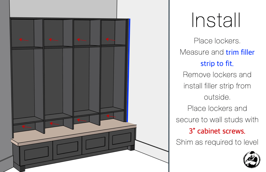 How to Build Mudroom Lockers Install