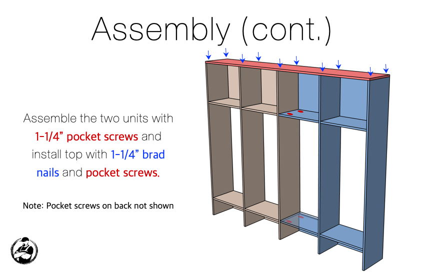 How to Build Mudroom Lockers Step 2