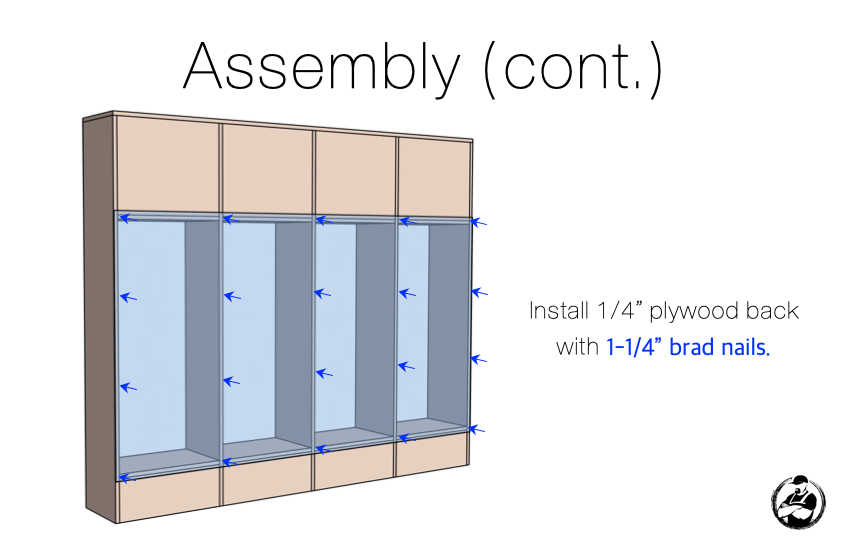 How to Build Mudroom Lockers Step 3