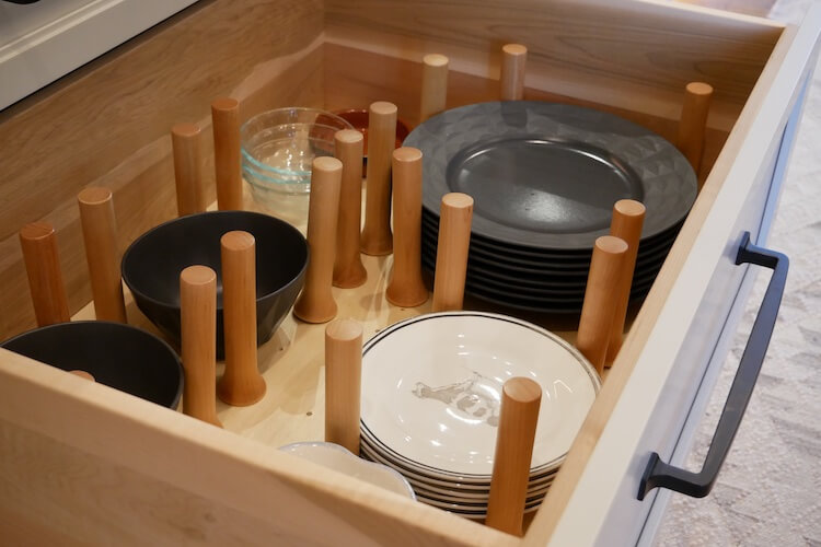 Wooden Peg Drawer Organizer