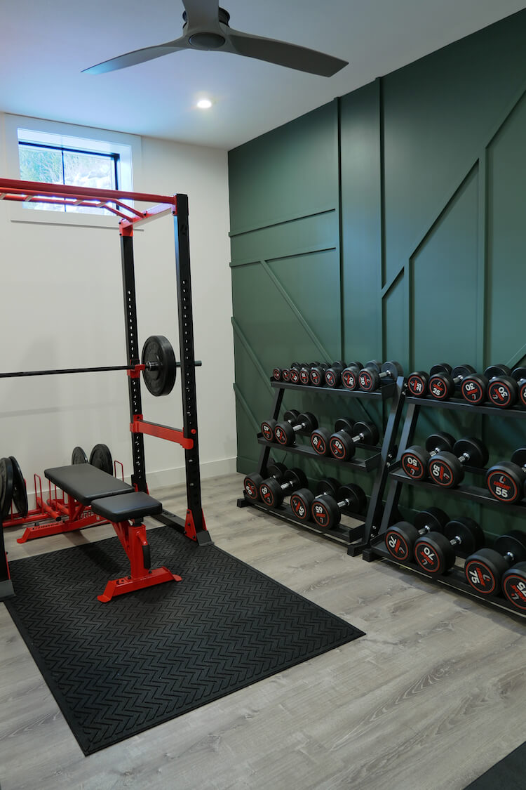 Home gym accent online wall