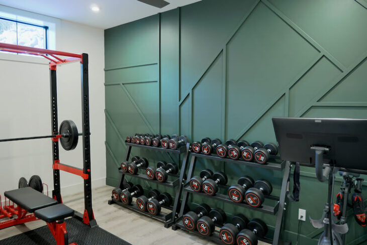 Home Gym Geometric Accent Wall Rogue Engineer 3