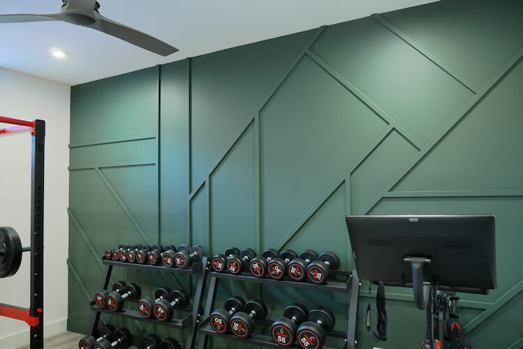 Home Gym Geometric Accent Wall Rogue Engineer 4