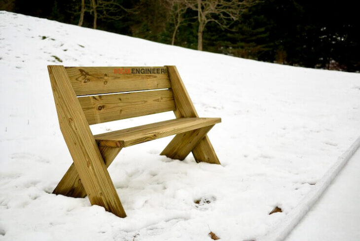 Diy Outdoor Bench In 30 Mins W Only 3, Free Simple Outdoor Wooden Bench Plans