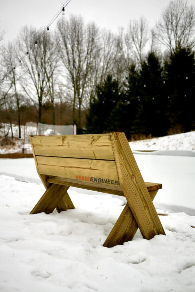 DIY Outdoor Bench in 30 mins w/ only 3 Tools! | Plans by ...