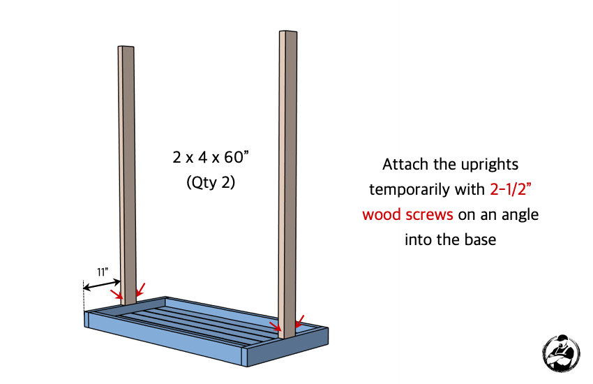 DIY Hockey Stick Ski Rack Plans Step 2