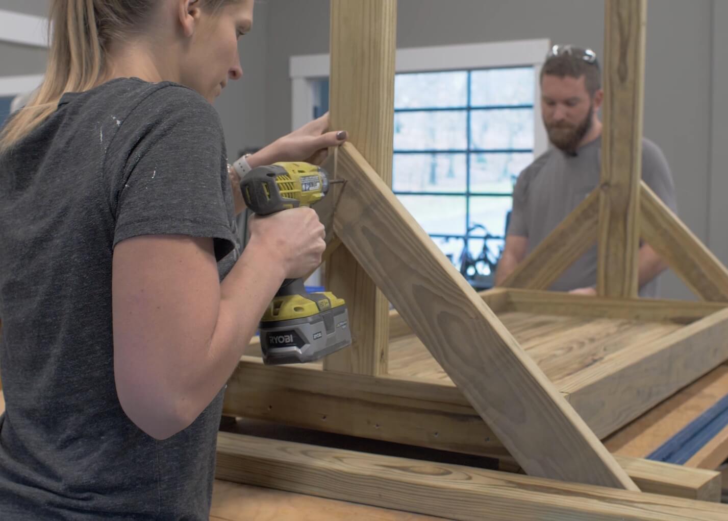 How to build a Hockey Stick Rack Step 3