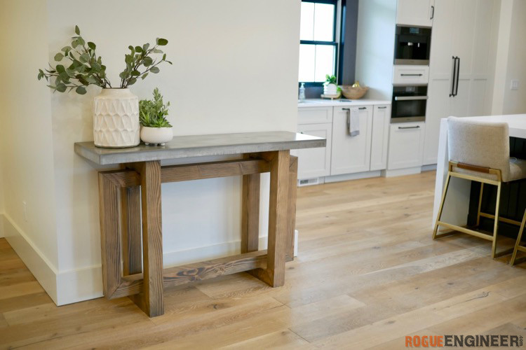 Concrete Top Console Table Rogue Engineer