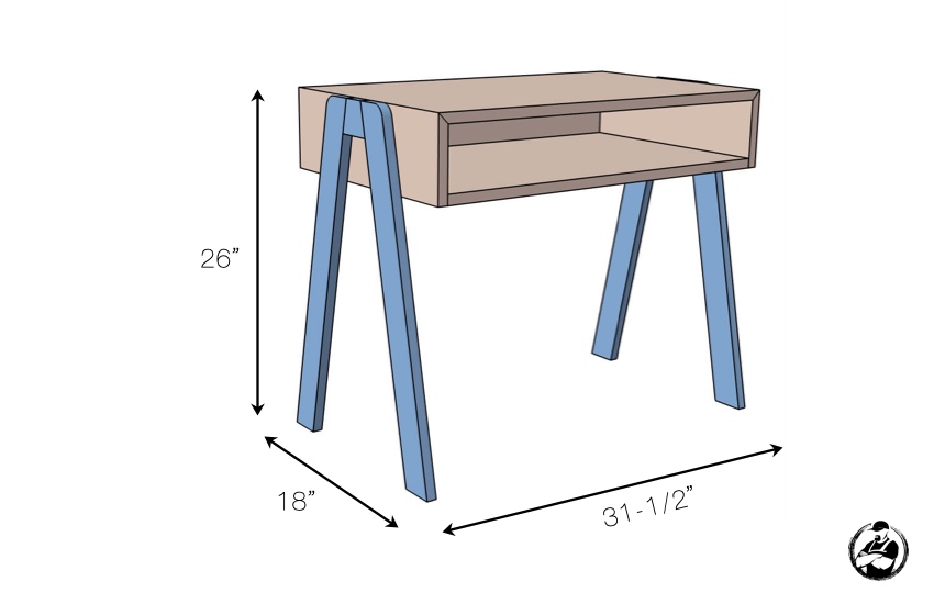 DIY Kids Desk Plans Dimensions