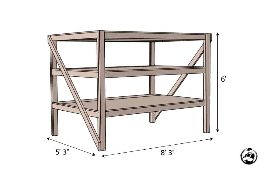 DIY Heavy Duty Storage Unit Plans Dimensions