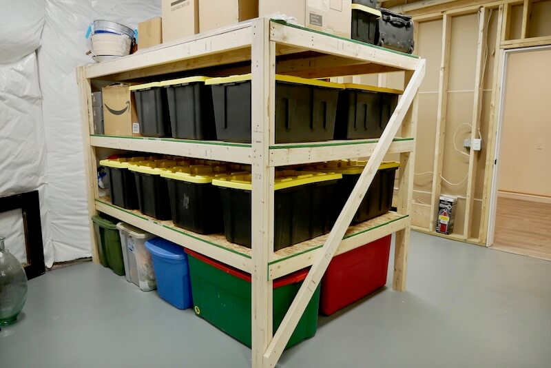 Large store storage shelves