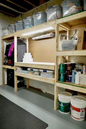 Storage Shelves with Workstation » Rogue Engineer